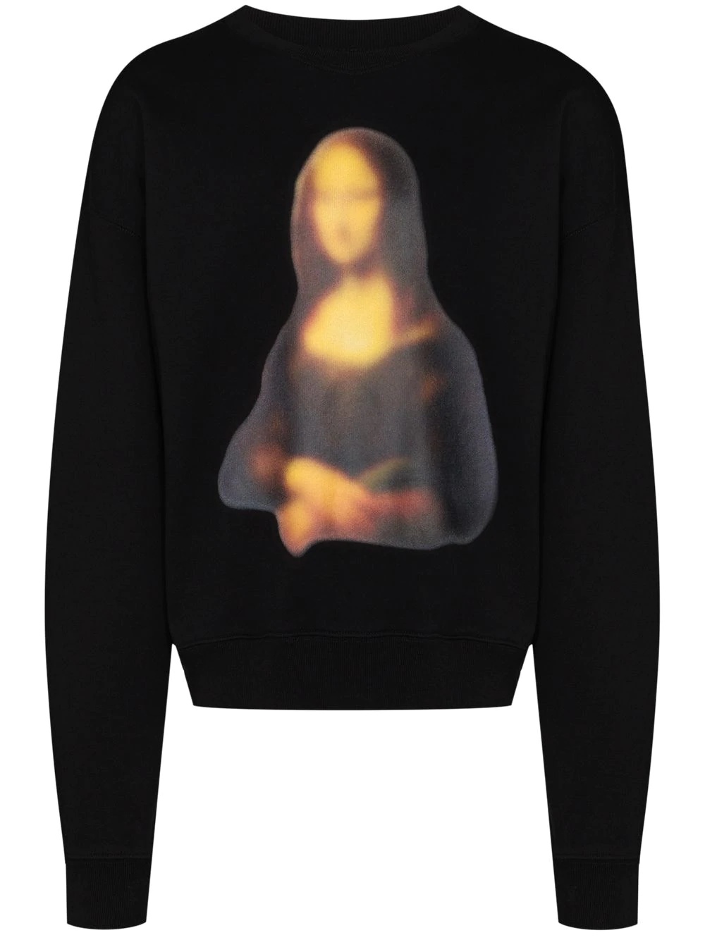 Blurred Monalisa cotton sweatshirt - 1