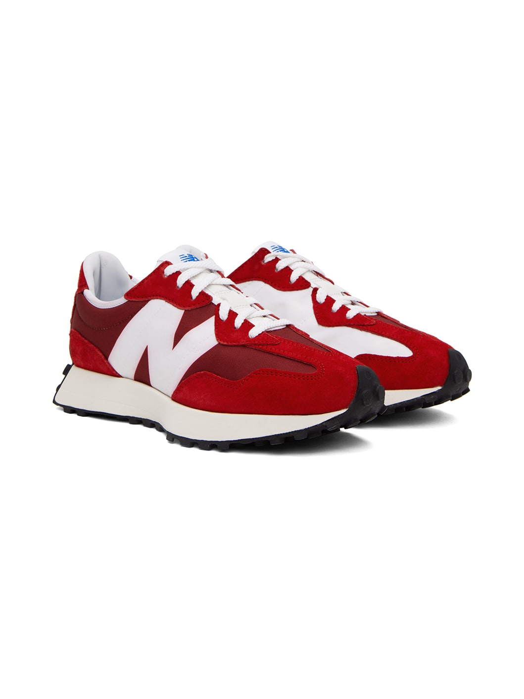 Red & White 327 Sneakers - 4