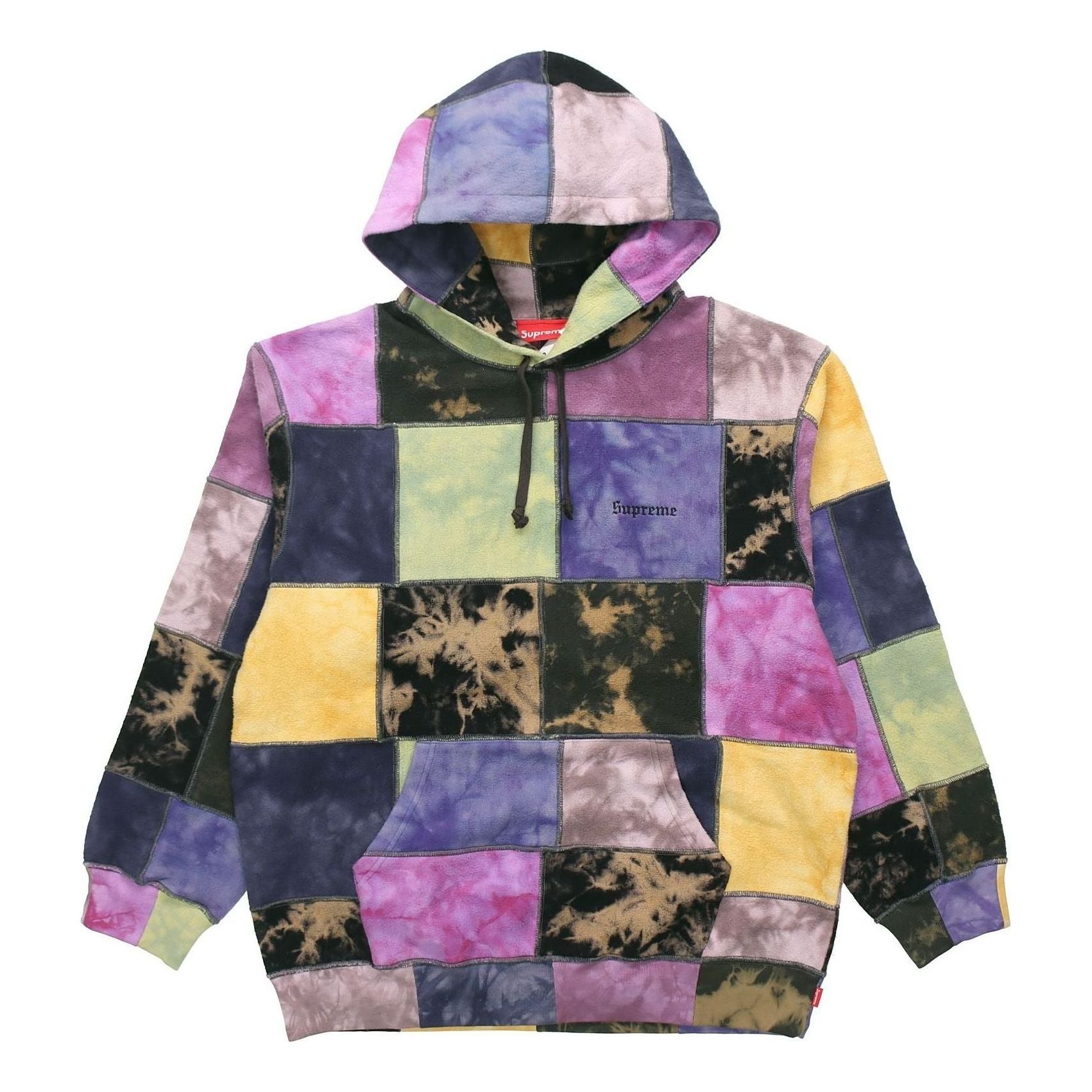 Supreme Patchwork Tie Dye Hooded Sweatshirt 'Multi-Color' SUP-SS19-10178 - 1