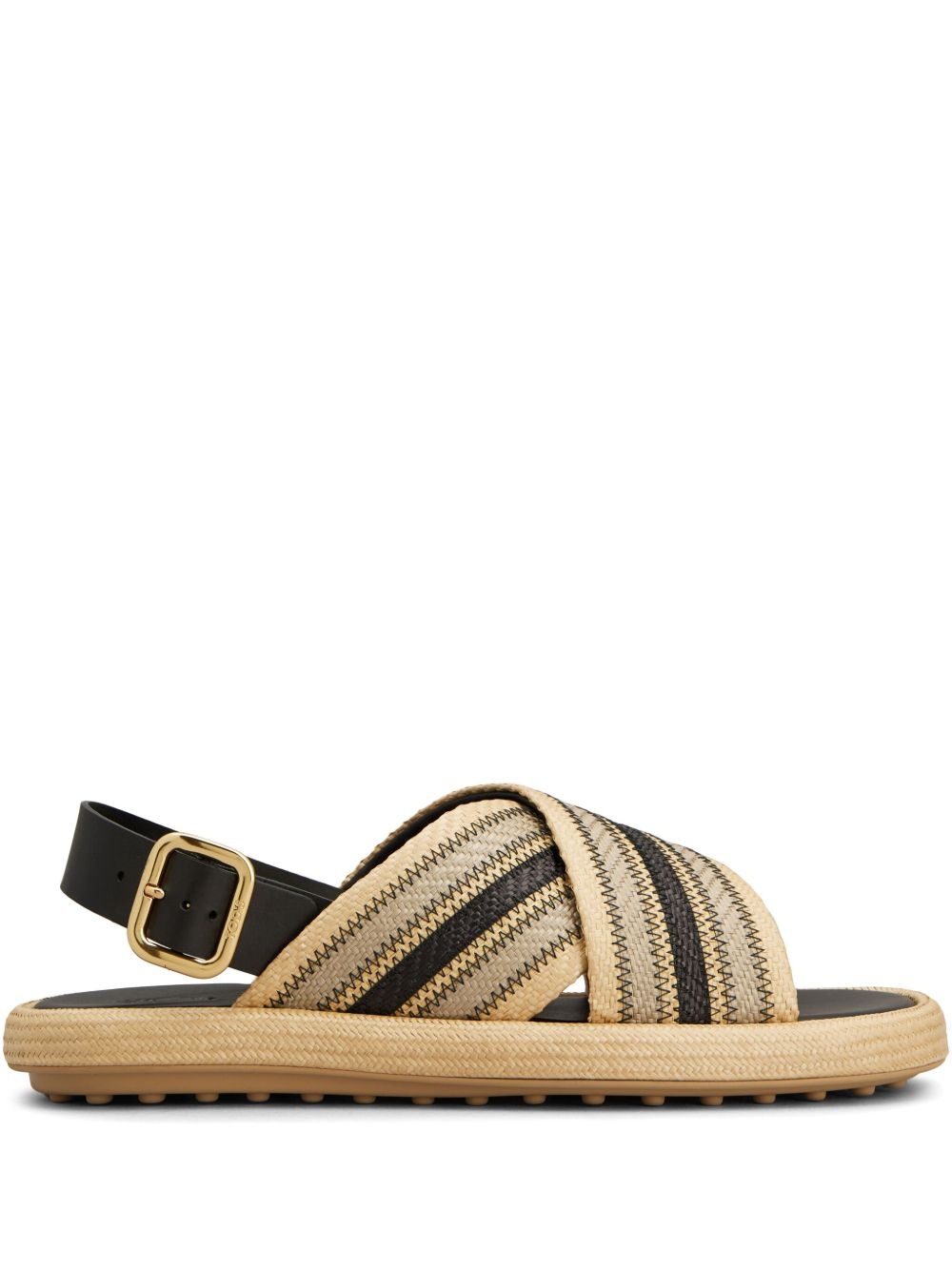 two-tone woven sandals - 1