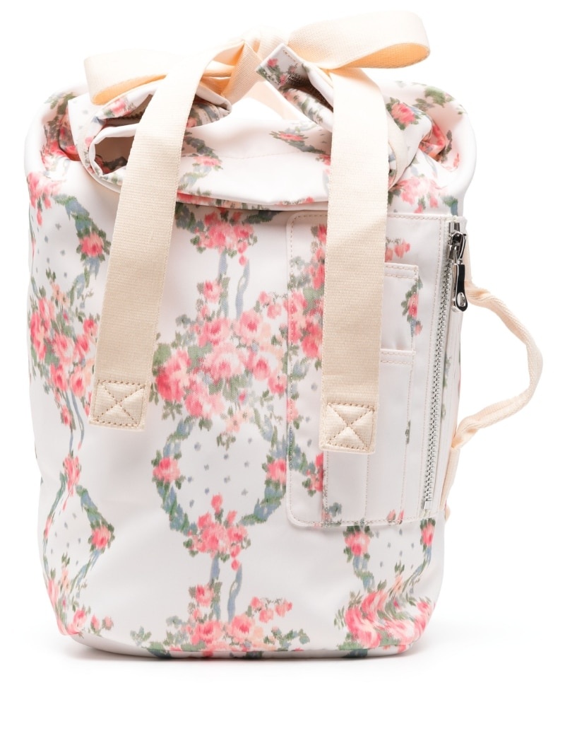 floral-print backpack - 1