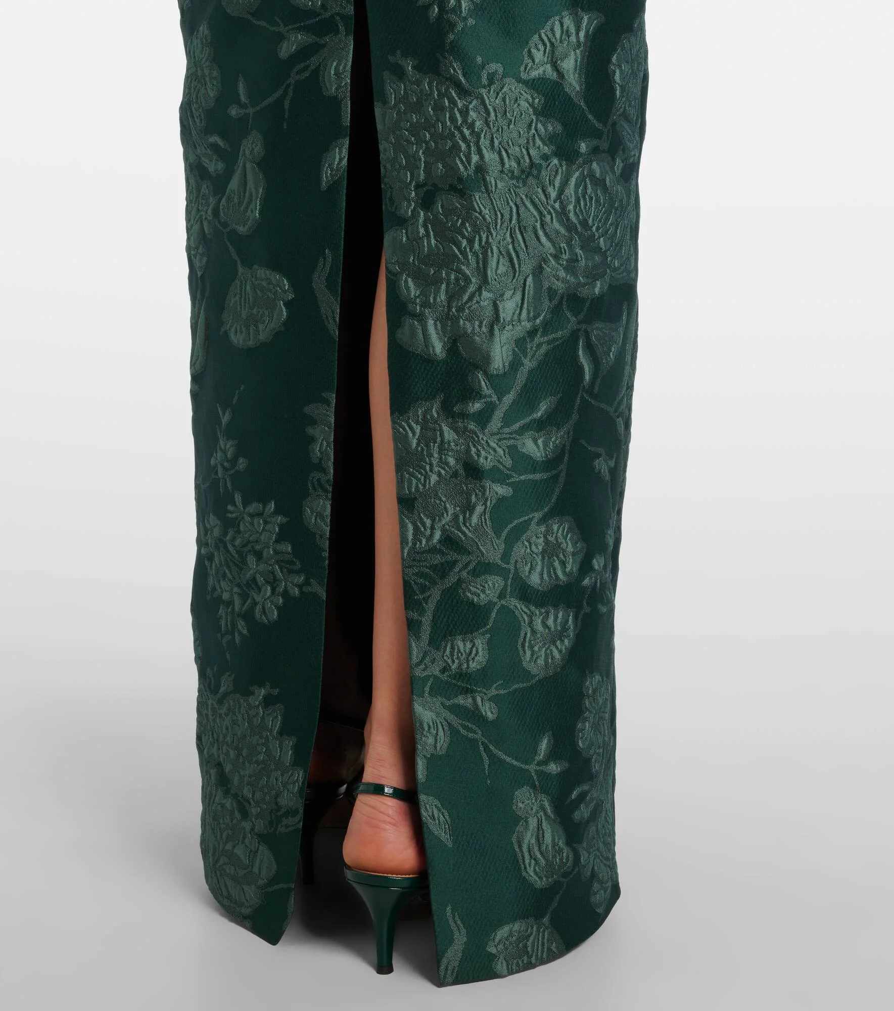 Aislinn Floral Cloqu Bustier Gown