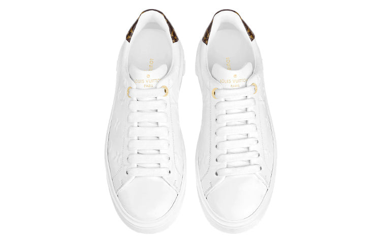 (WMNS) LOUIS VUITTON Time Out Sneakers 'White with White Monogram' 1A9HBT - 4