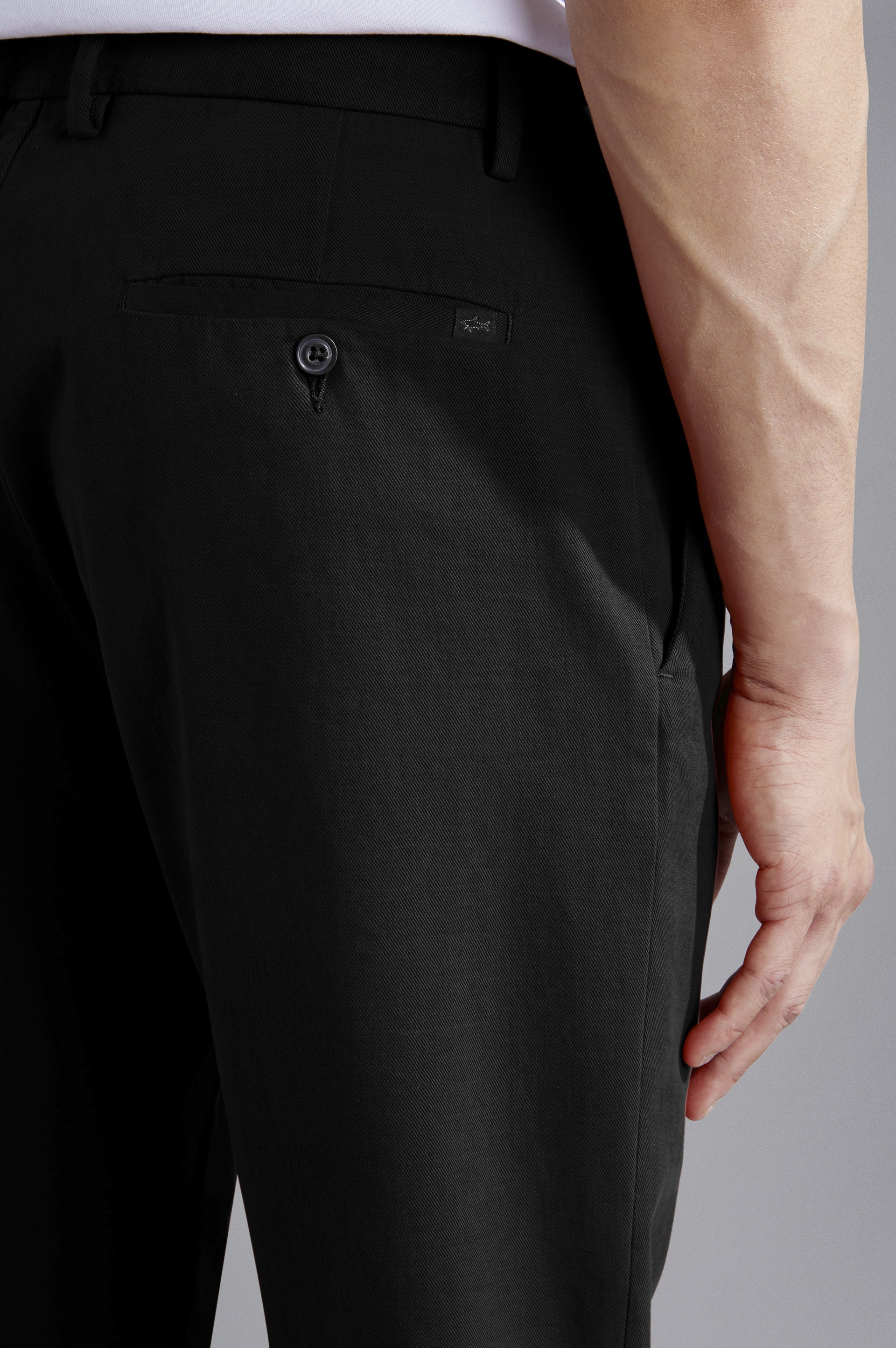 CASHMERE AND COTTON CHINO TROUSERS - 4