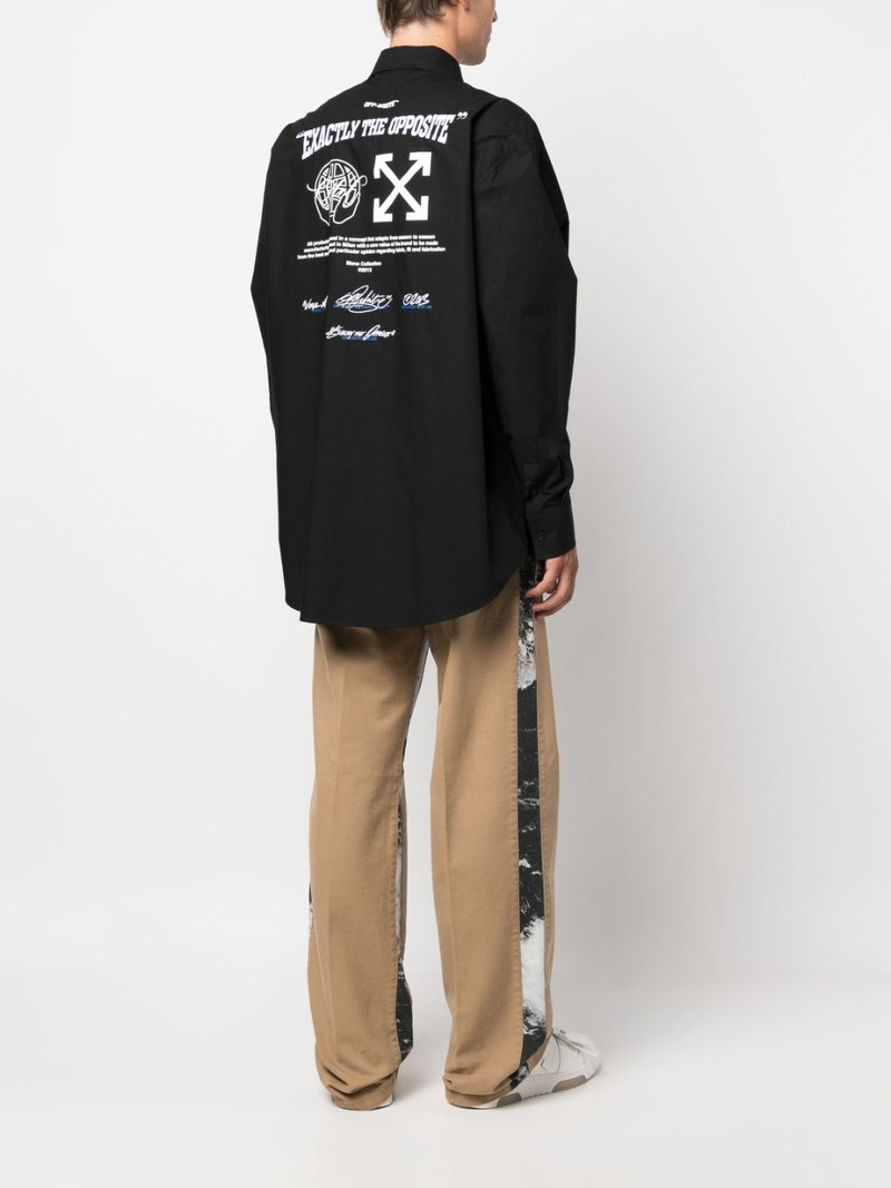 Off-White Exact Opp-print long-sleeve shirt outlook