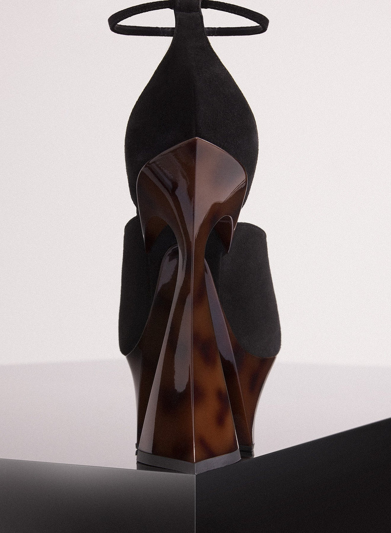 black velvet platform strappy fang 95 mules 4