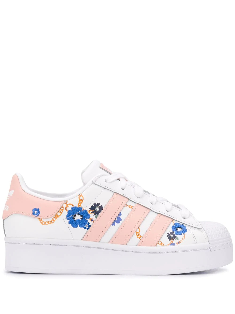 floral-print Superstars sneakers - 1