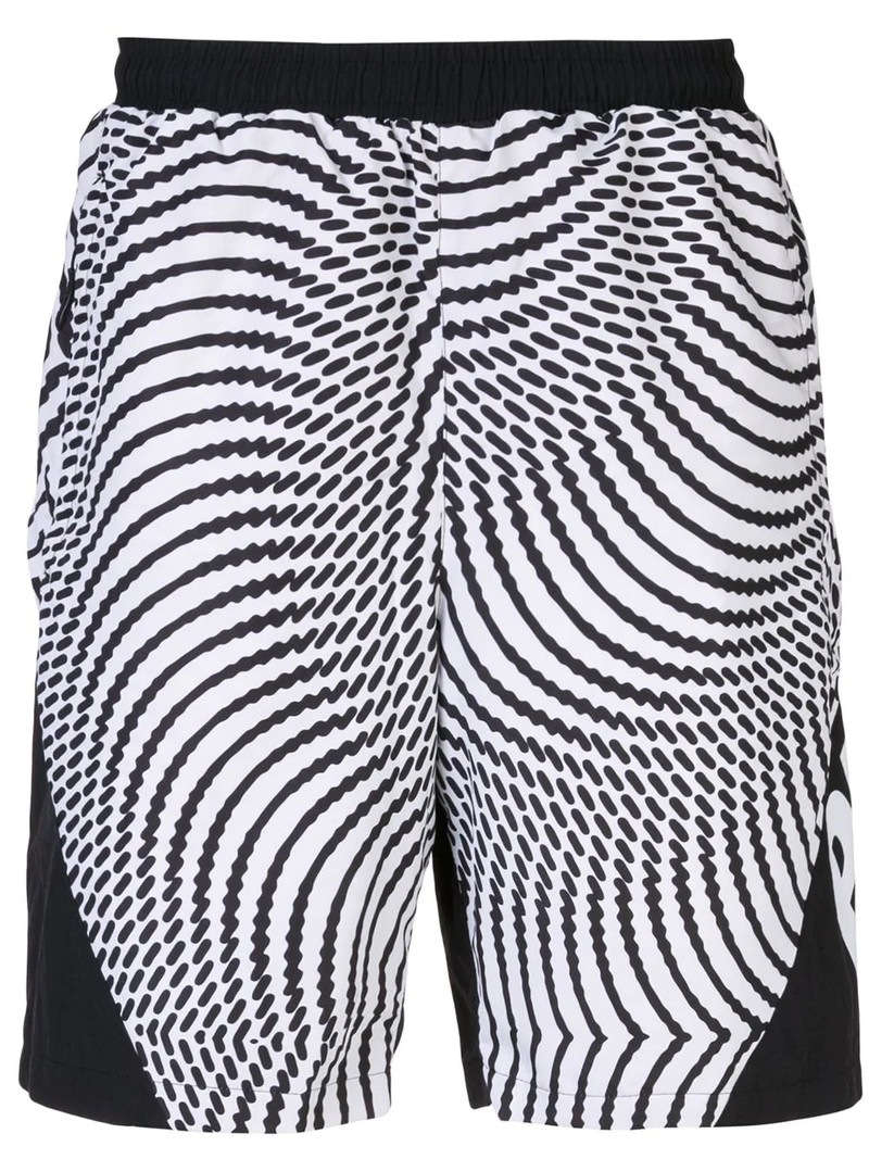 swirl print shorts - 1