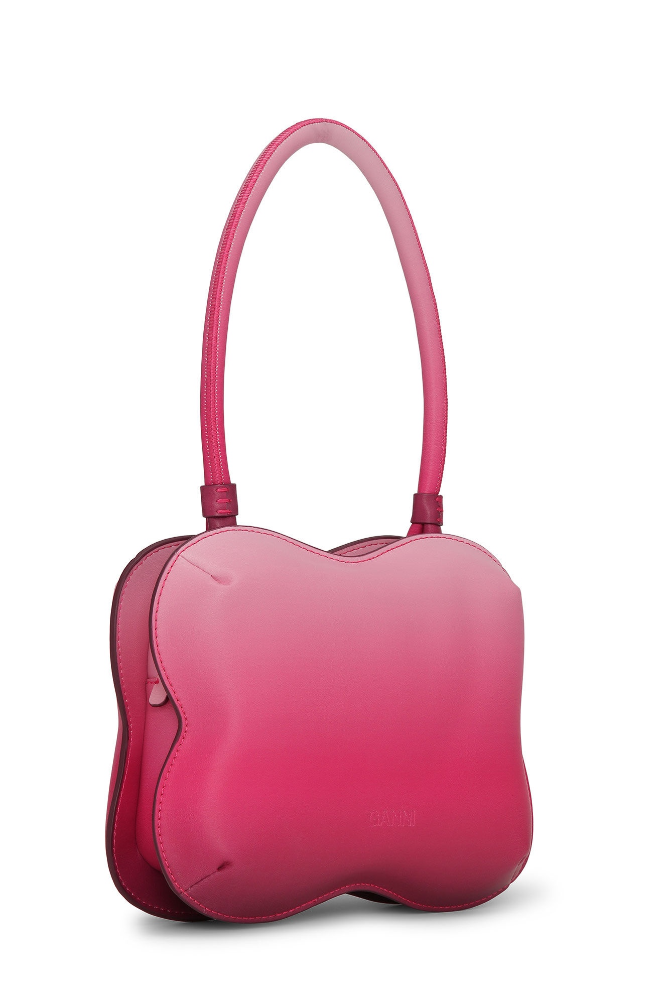 PINK GRADIENT BUTTERFLY TOP HANDLE BAG - 2