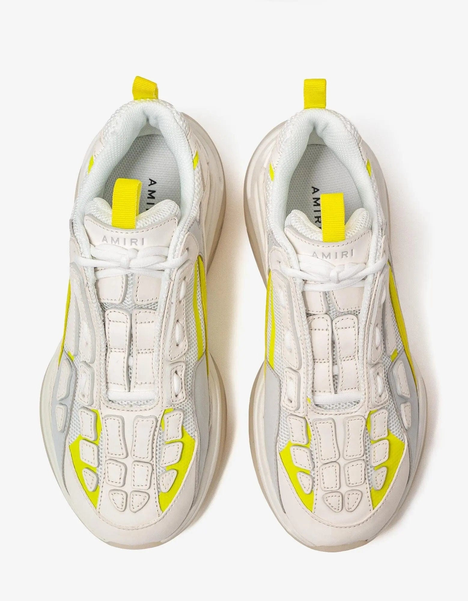 Amiri Bone Runner White & Yellow Trainers - 4