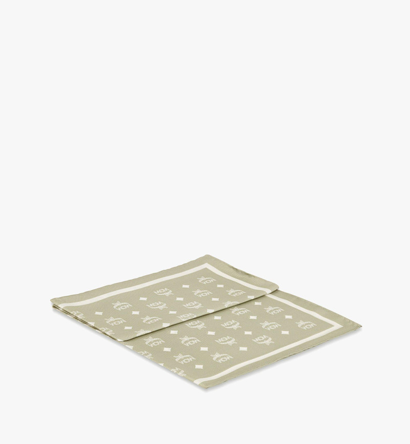 Monogram Print Silk Bandana Scarf 3