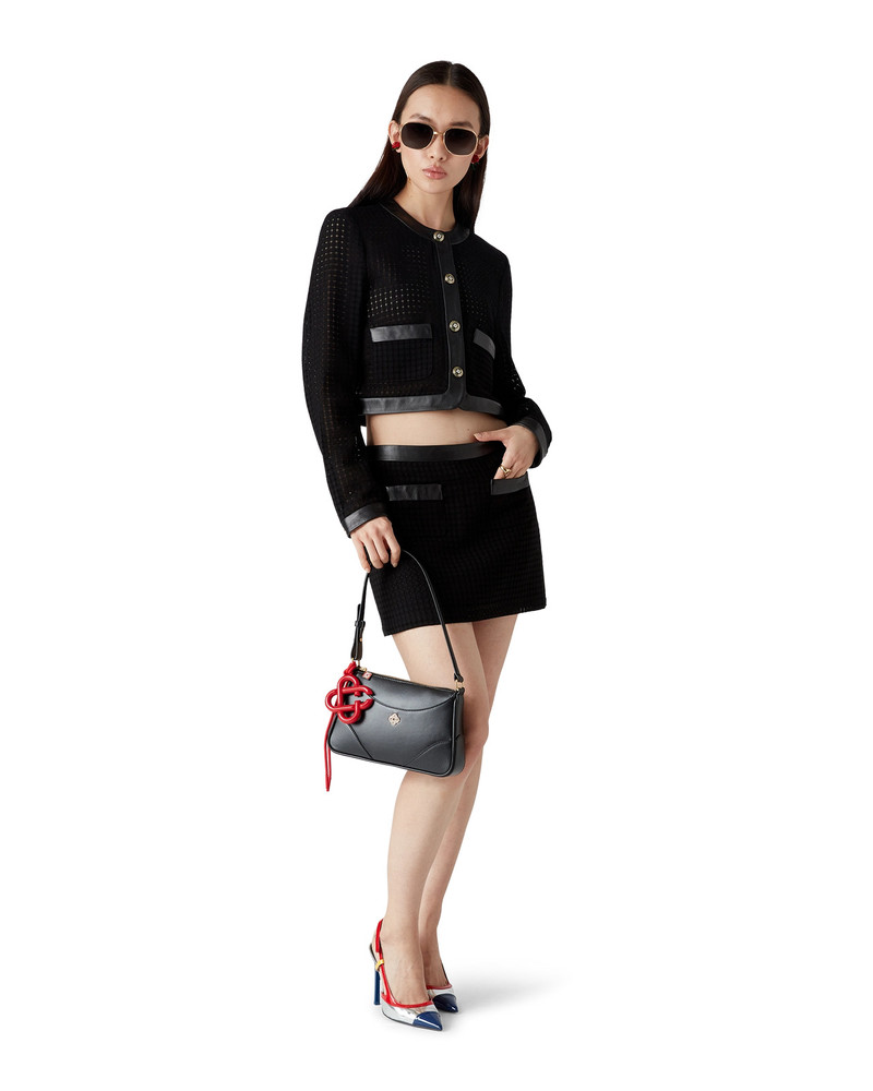 CASABLANCA Open Weave Tailored Mini Skirt | Casablanca Paris outlook