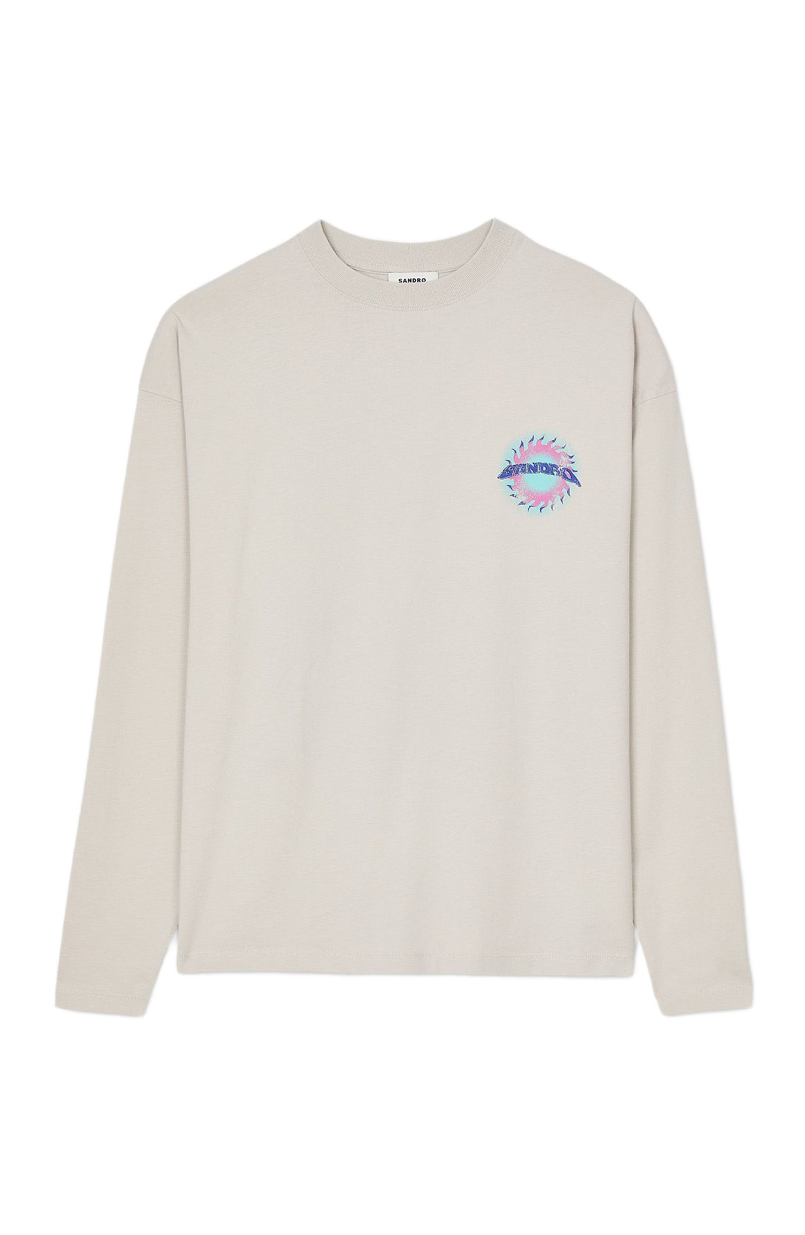 SANDRO Sun motif T-shirt in Vintage White at Nordstrom - 5