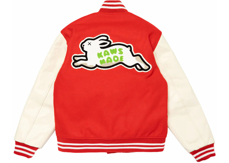 Human Made Human Made x KAWS Varsity I Jacket Red outlook