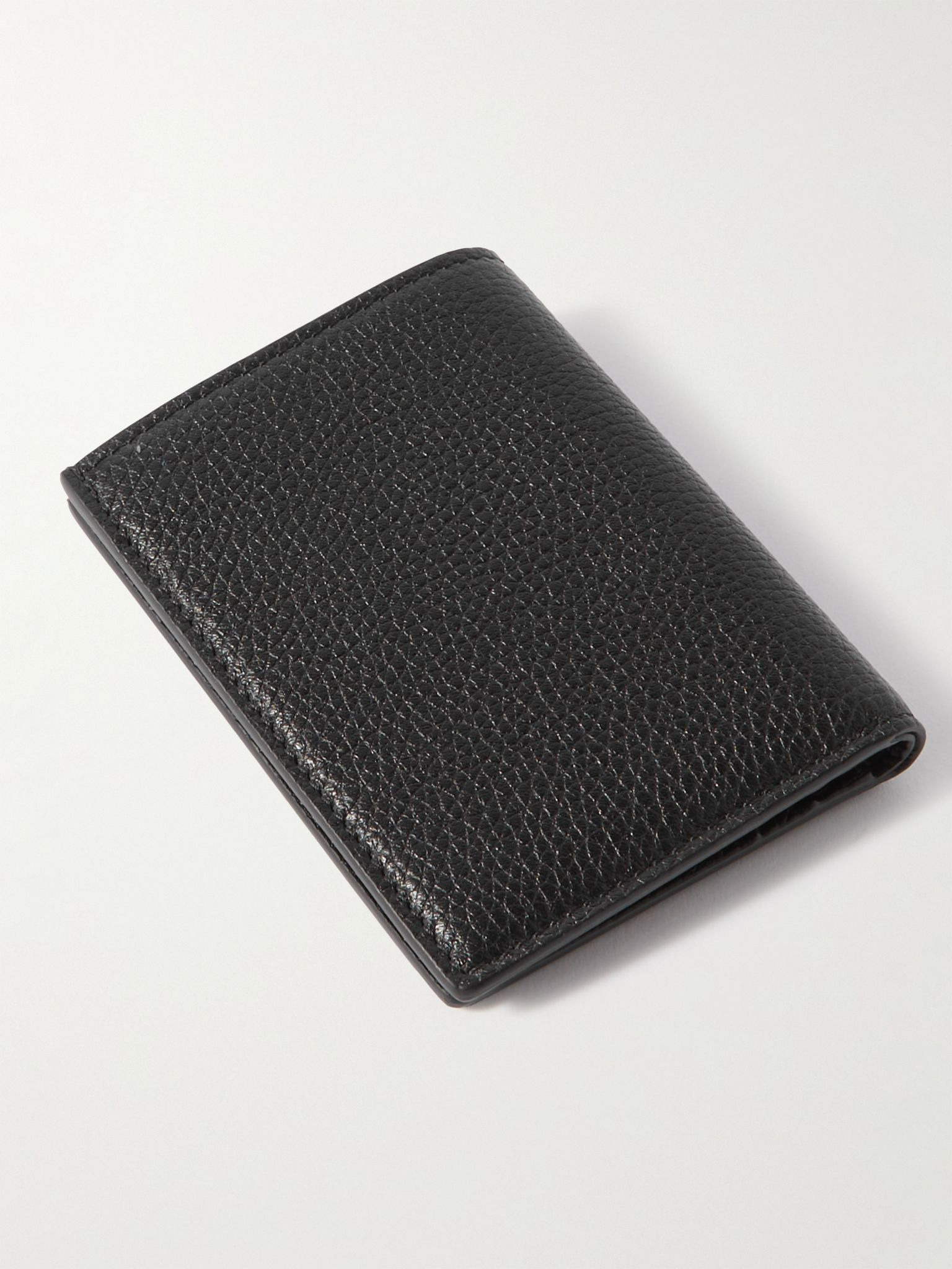Full-Grain Leather Bifold Cardholder Black - 2