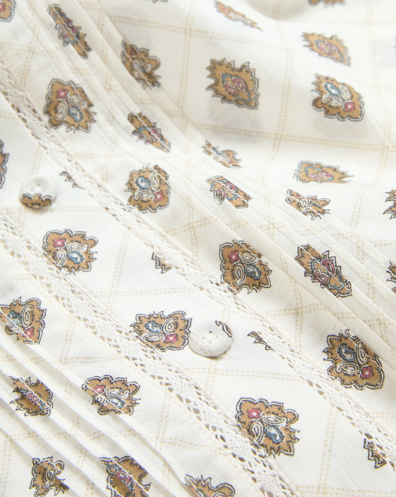 LOLLIE PAISLEY BUTTON-DOWN BLOUSE 4