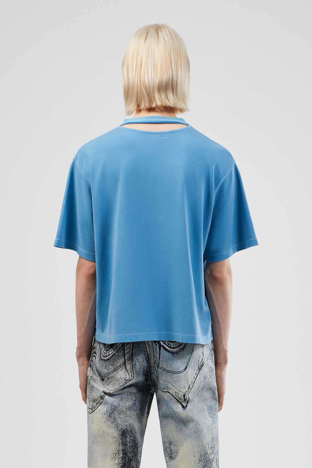 Blue Organic Cotton T-Shirt - 3
