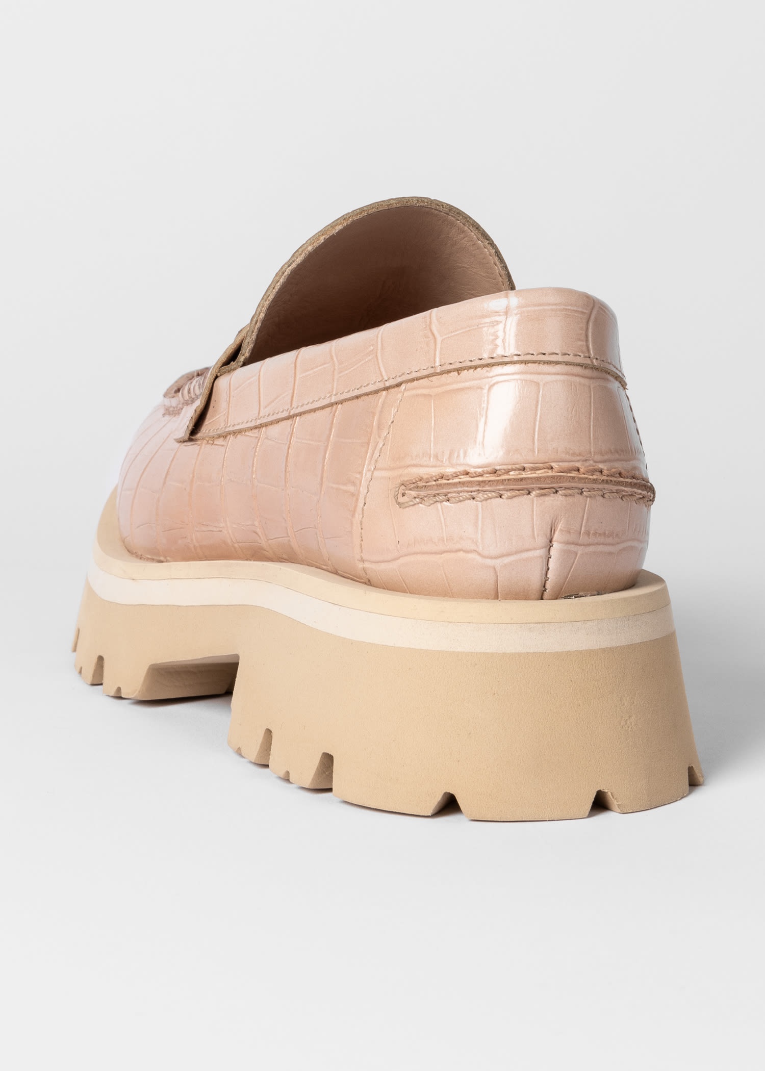 Nude Leather 'Felicity' Loafers - 4