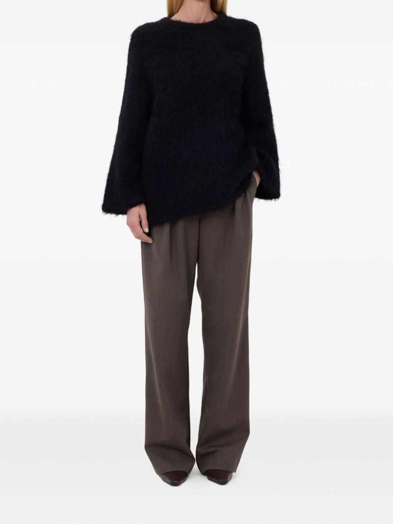 Loulou de Saison alpaca-blend three-quarter-sleeve sweater outlook