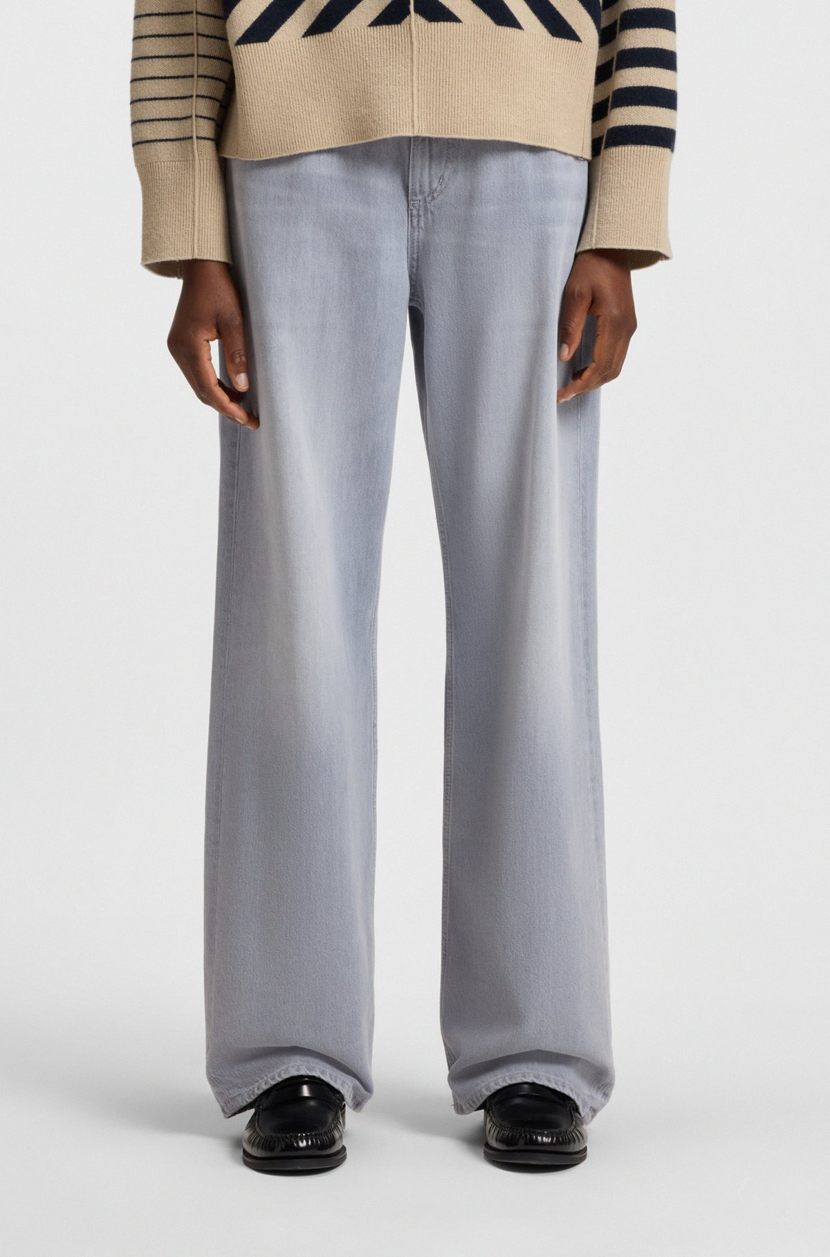 RELAXED-FIT JEANS IN GREY-BLUE DENIM - 2