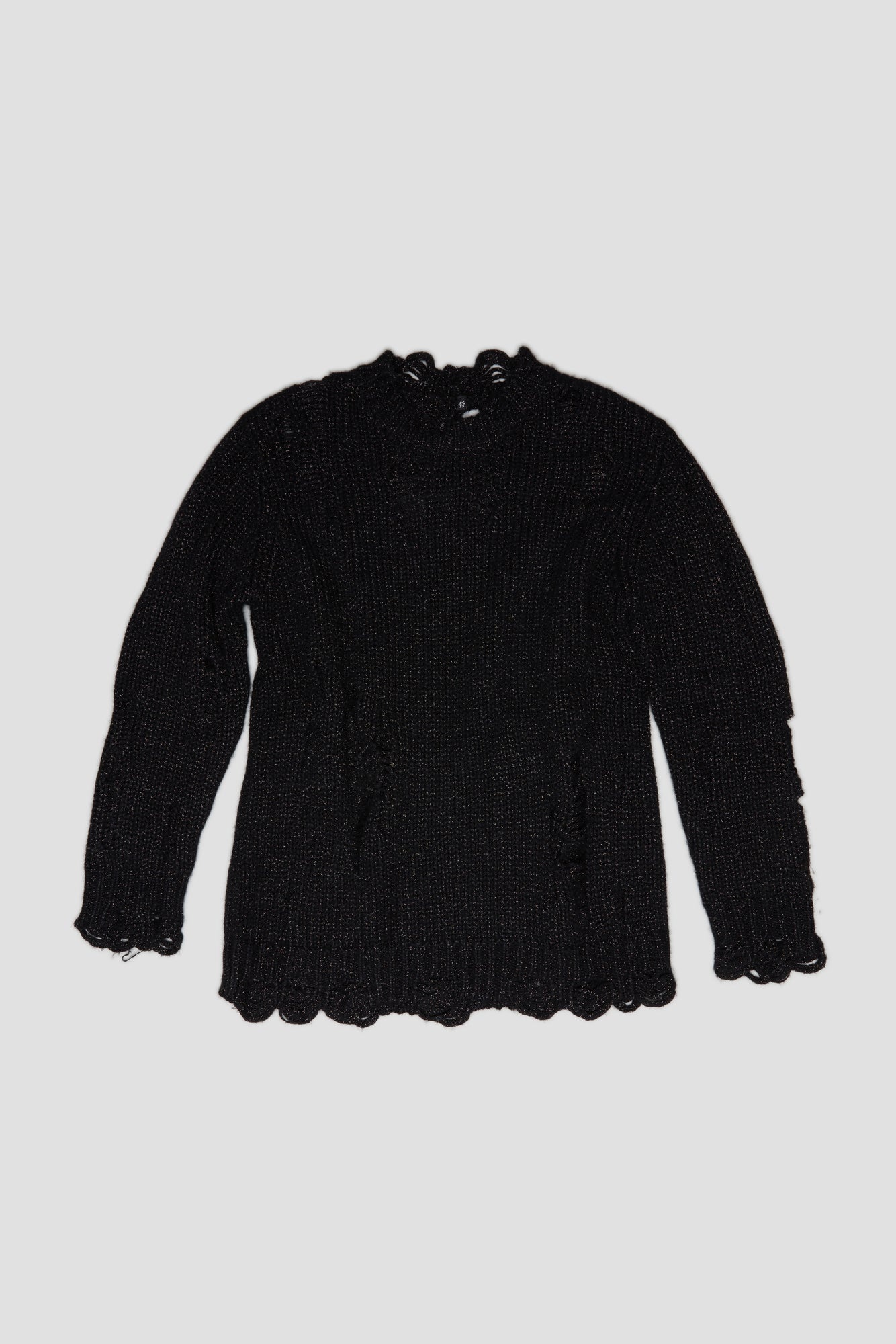 GRUNGE SWEATER - BLACK GLITTER - 1