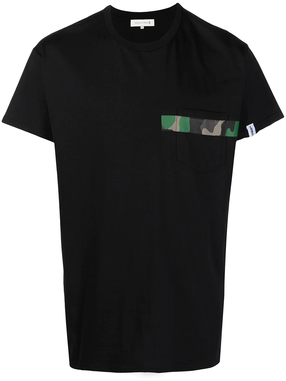 camouflage stripe detail T-shirt - 1