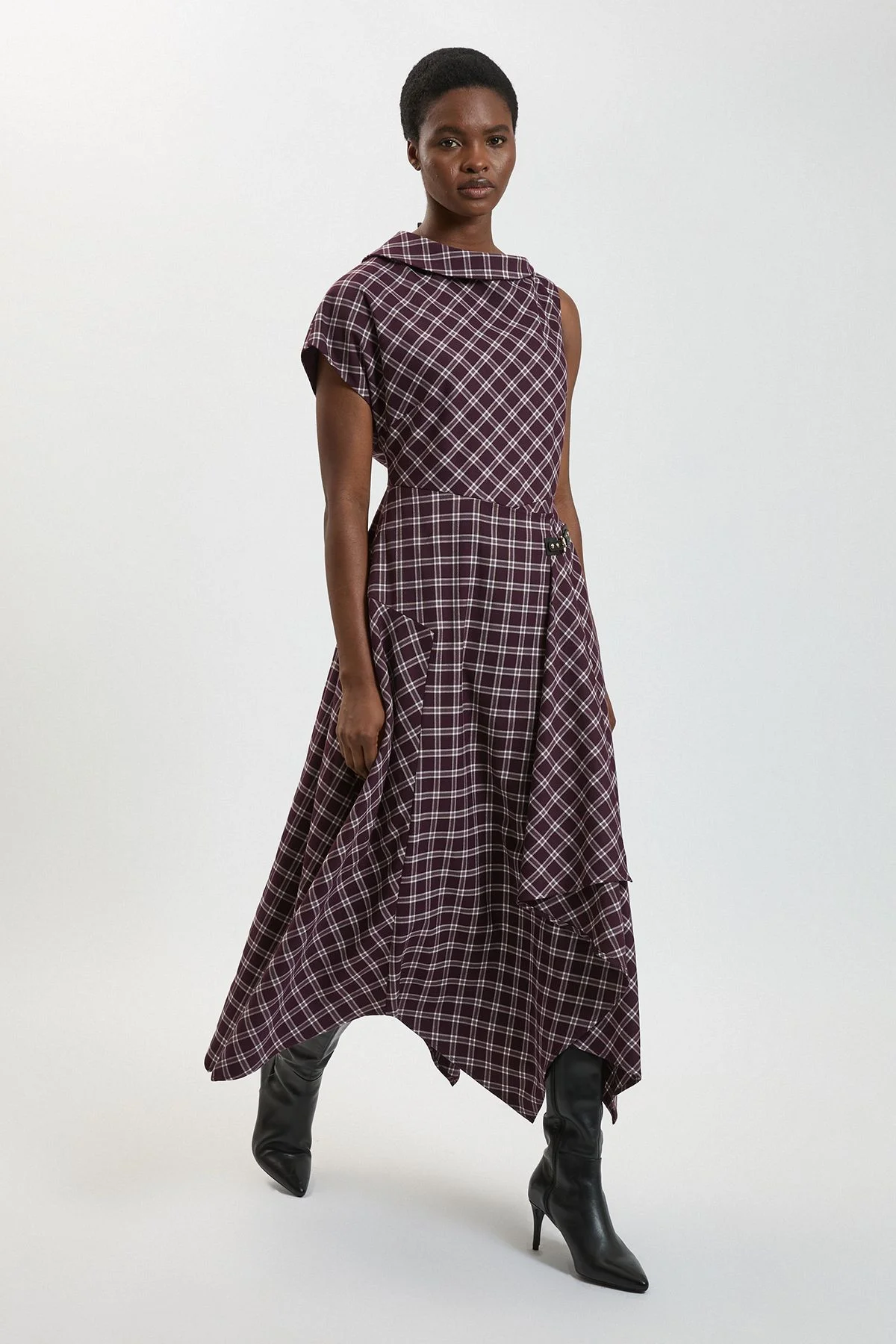 Check Tailored Dress - 1