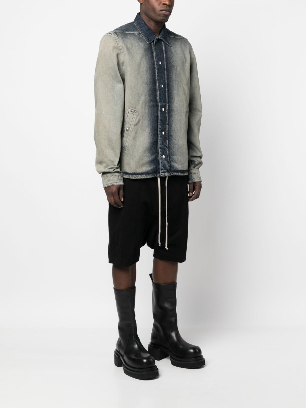 long-sleeve denim jacket - 3