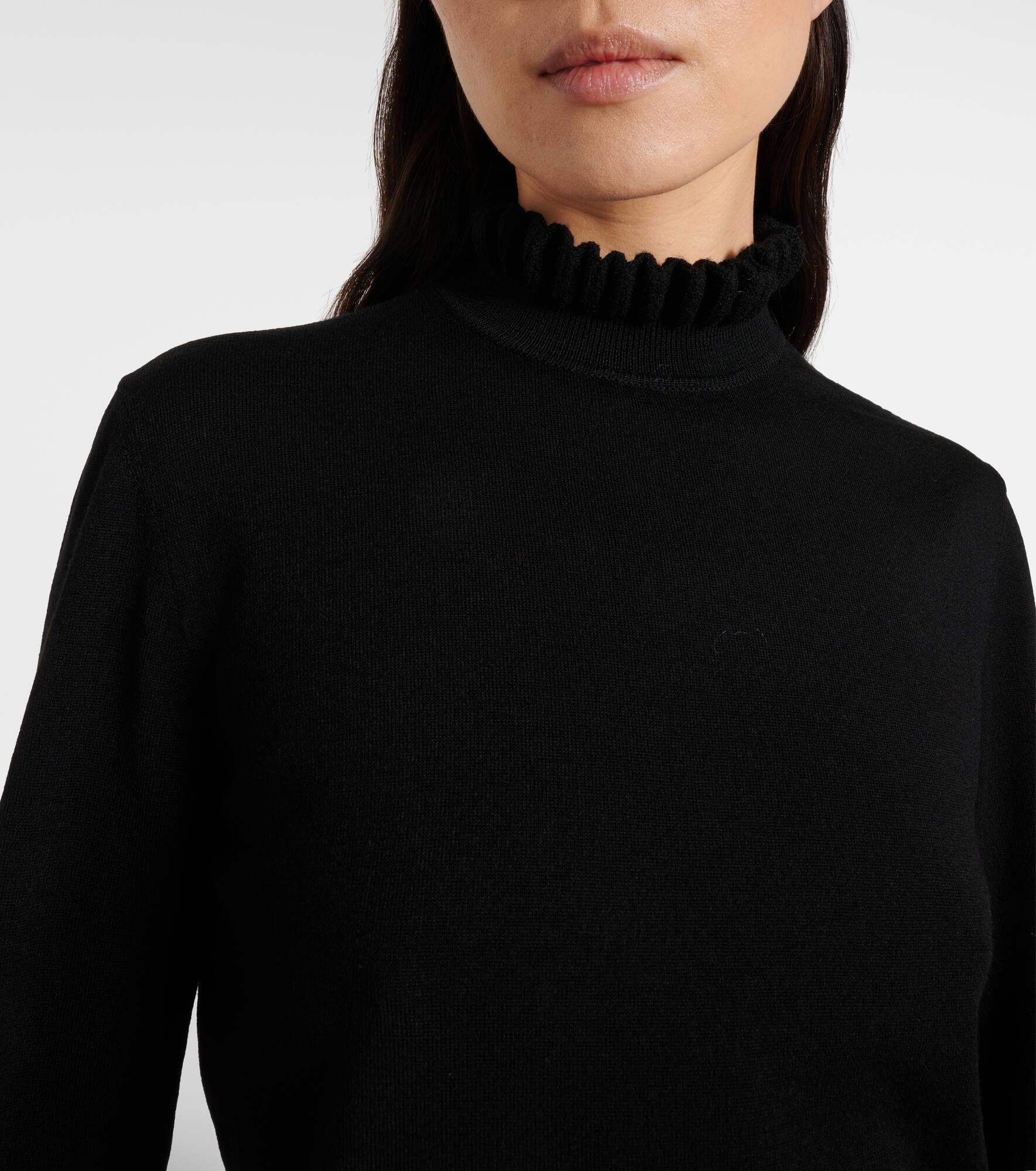 Scalloped wool-blend sweater - 4