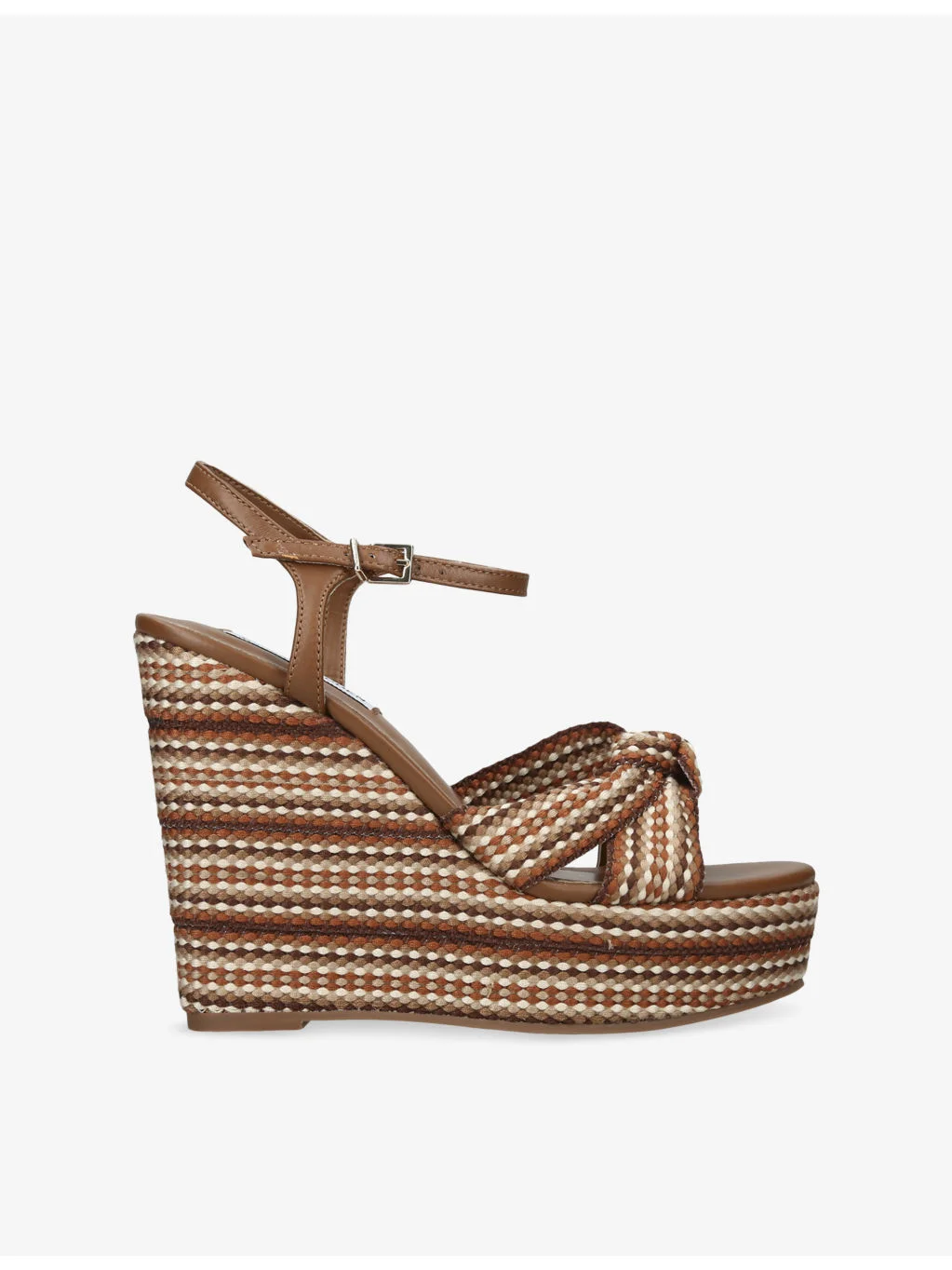 Aztec Heeled Leather Wedge Sandals - 1