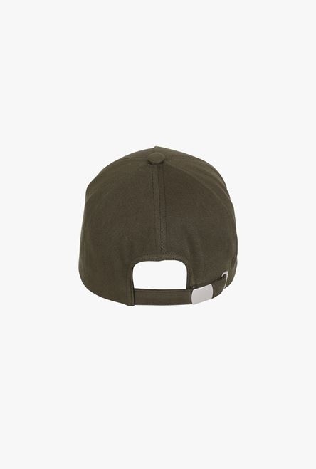 Khaki cotton cap with Balmain Paris logo - 3