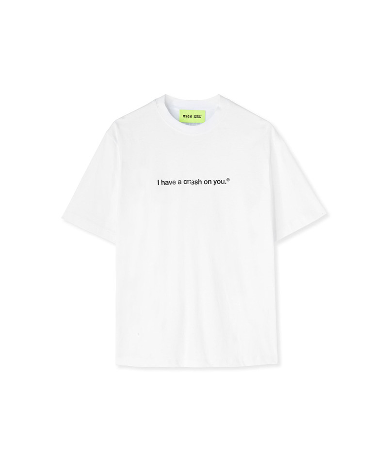 Cotton T-shirt with Crash quote 1