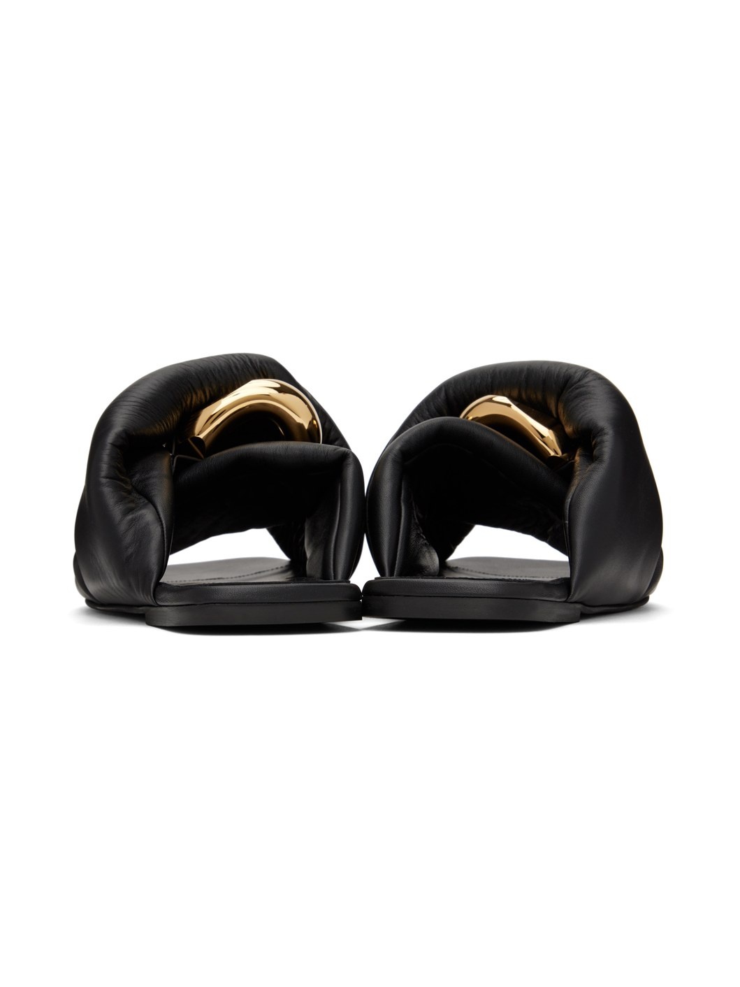 Black Chain Twist Sandals - 2
