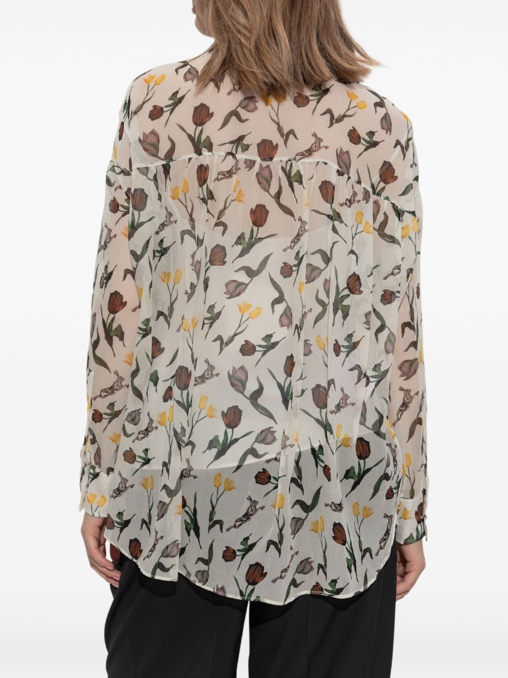 floral-print shirt - 4