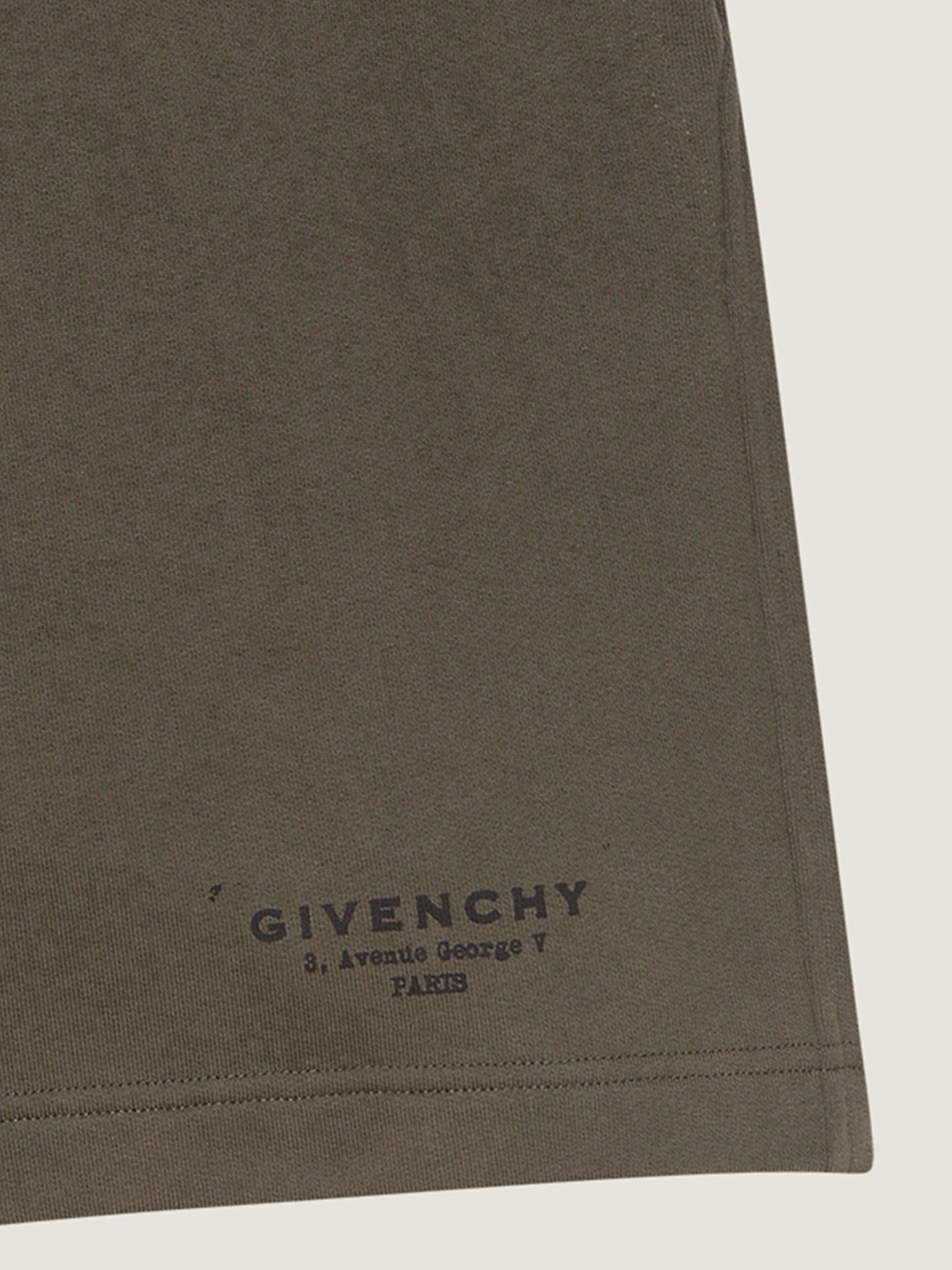 BERMUDA SHORTS IN FLEECE WITH GIVENCHY STAMP PRINT - 3