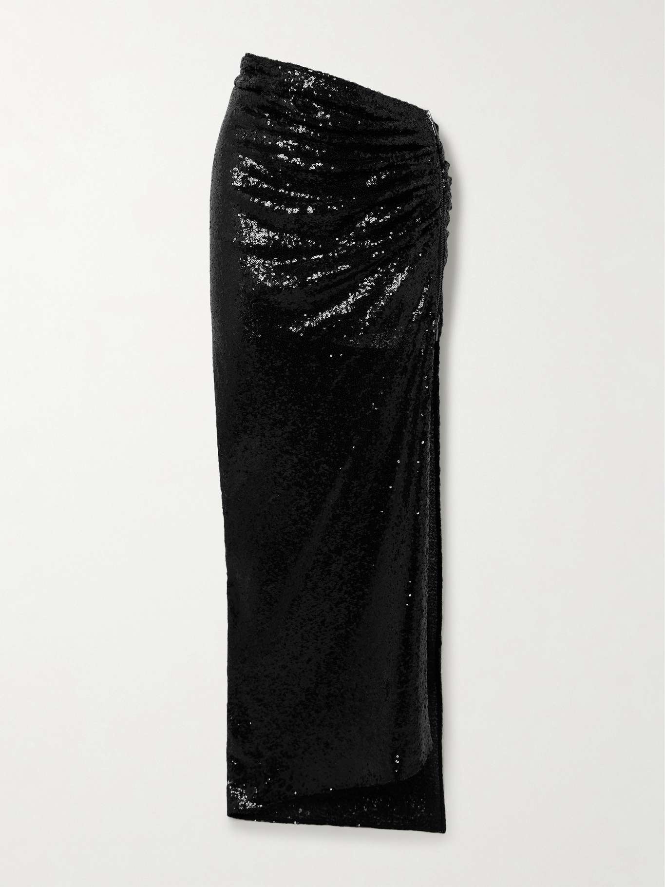 Luna draped sequined mesh maxi skirt - 1