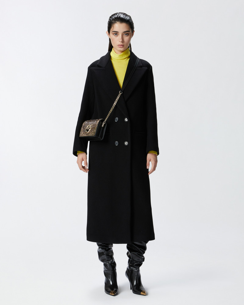 PINKO LONG DOUBLE-BREASTED COAT WITH MATCHING BELT outlook