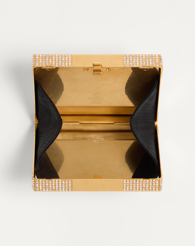 Valentino VALENTINO GARAVANI MINAUMORPHE MINAUDIÈRE IN METAL WITH SWAROVSKI® CRYSTALS AND SATIN CASE outlook