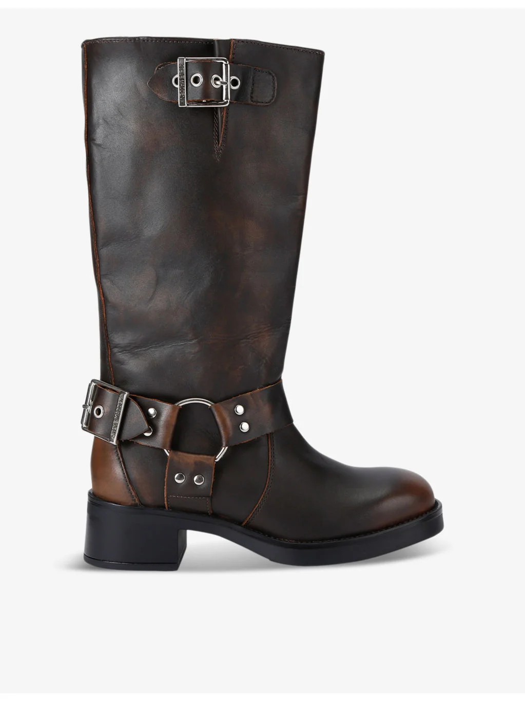 Beau buckle-embellished leather boots - 1