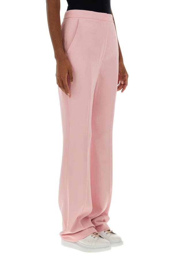 パンツ alexander mcqueen Pink crepe cigarette pant Alexander McQueen Pastel Pink Crepe Cigarette Pant Alexander
