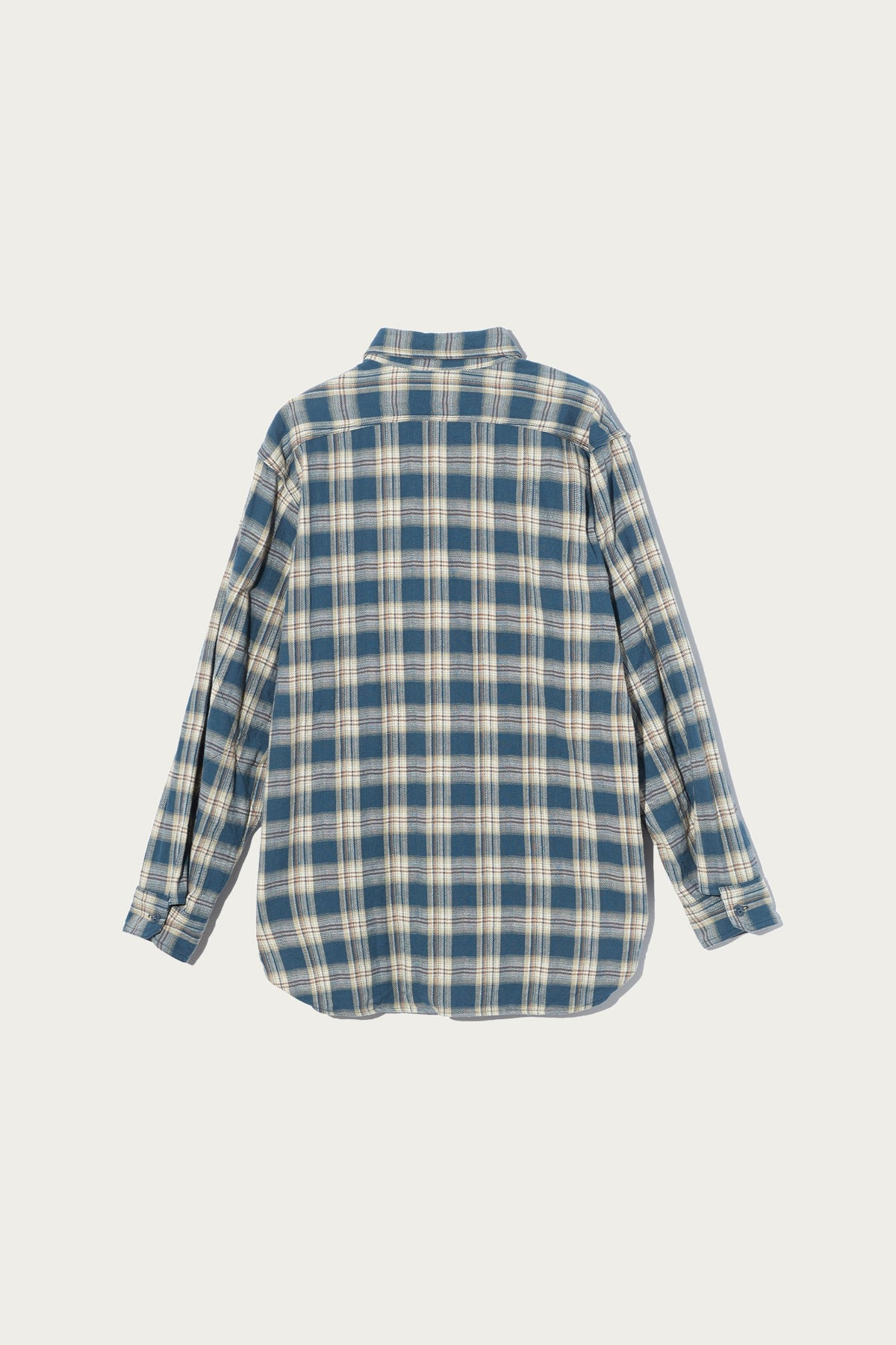 Work Shirt - Navy Cotton Plaid Jacquard - 2