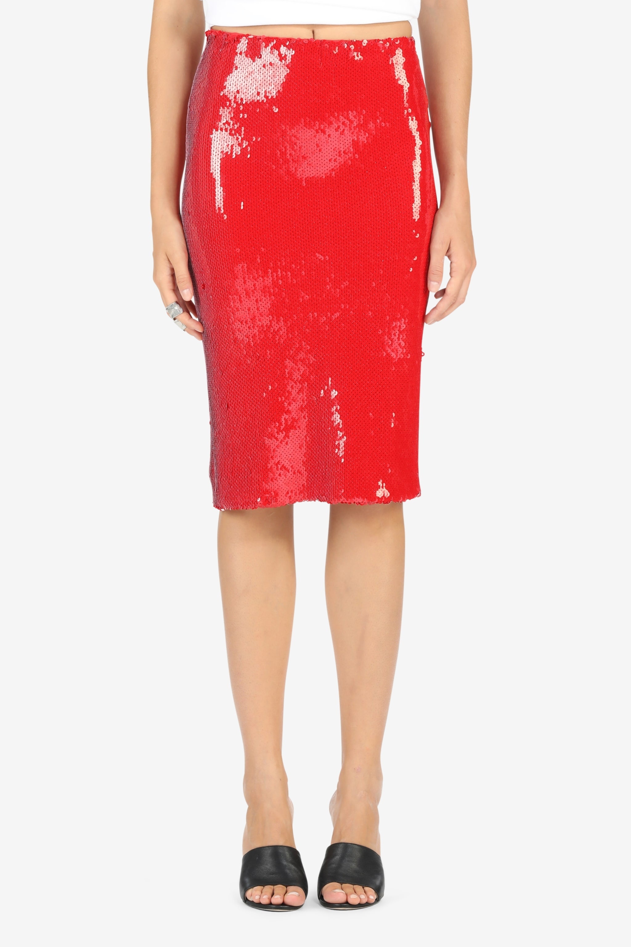 SEQUIN-EMBELLISHED PENCIL SKIRT - 1