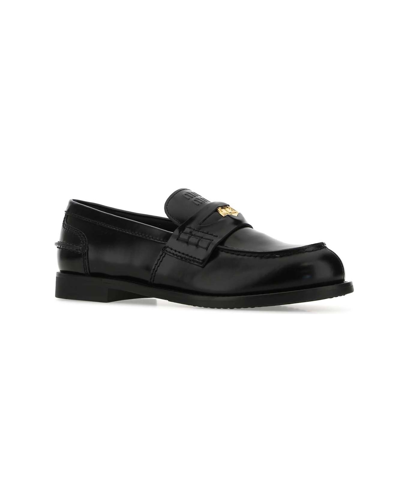 Black Leather Loafers - 2