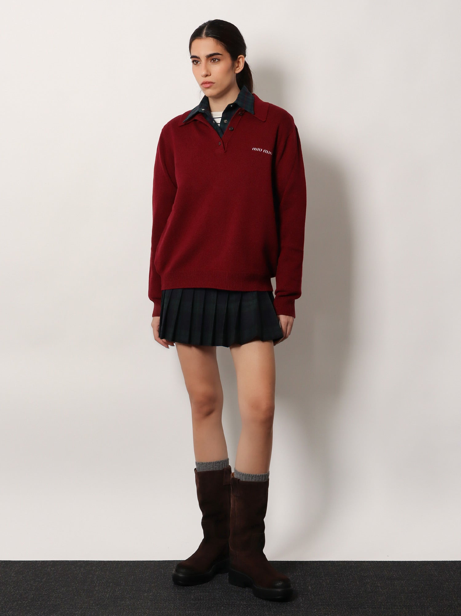 Miu Miu Women Cashmere Polo Sweater - 2