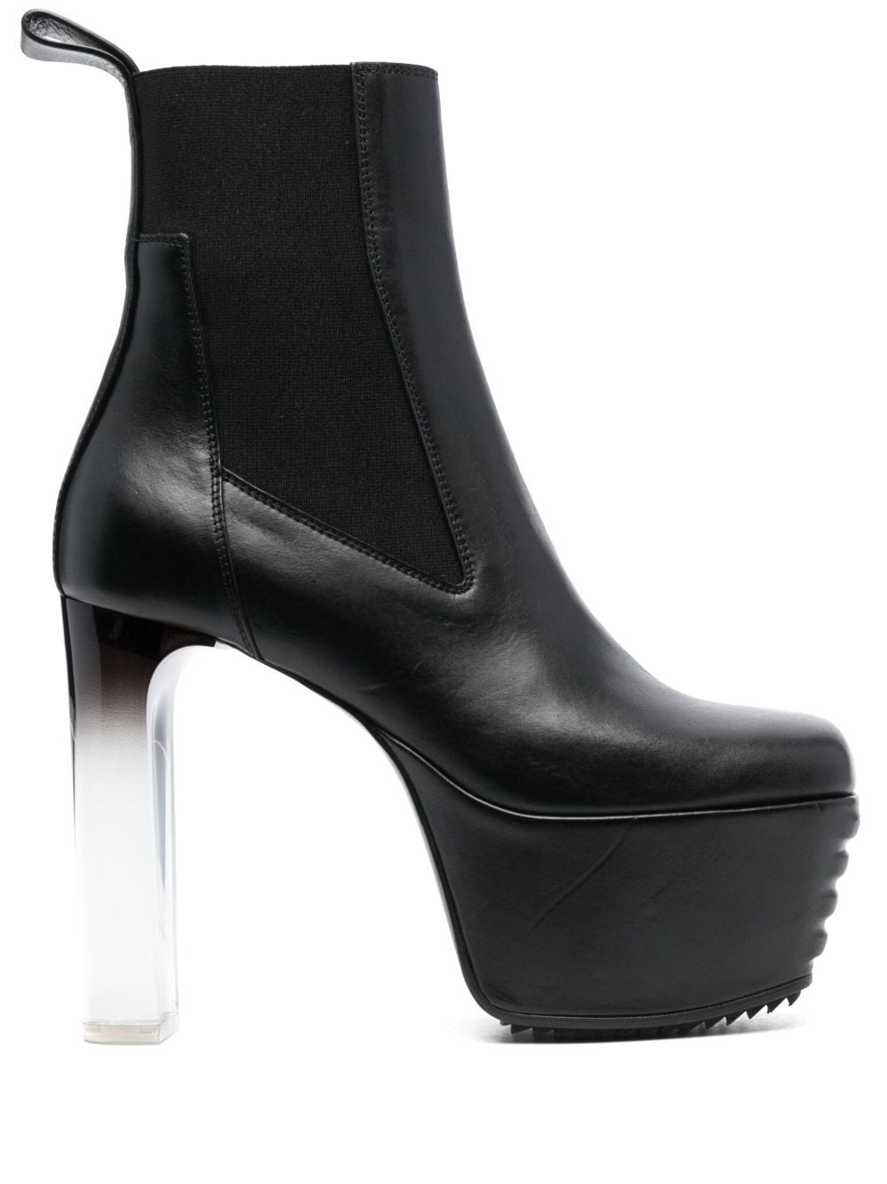 145mm leather platform boots - 1