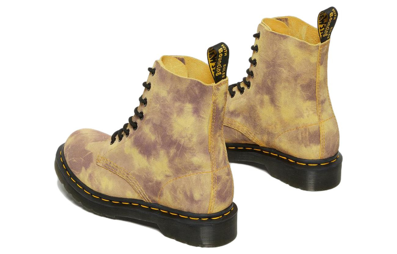 (WMNS) Dr. Martens 1460 Pascal Tie Dye Leather Lace Up Boots 'Burnt Yellow' 27962745 - 5