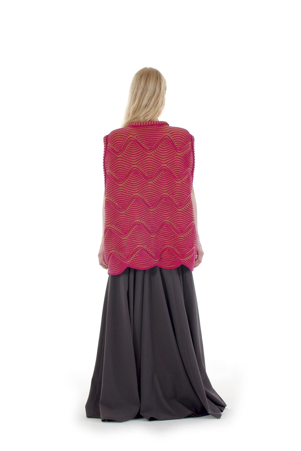 CINIGLIA TANK TOP / magenta & mustard - 2