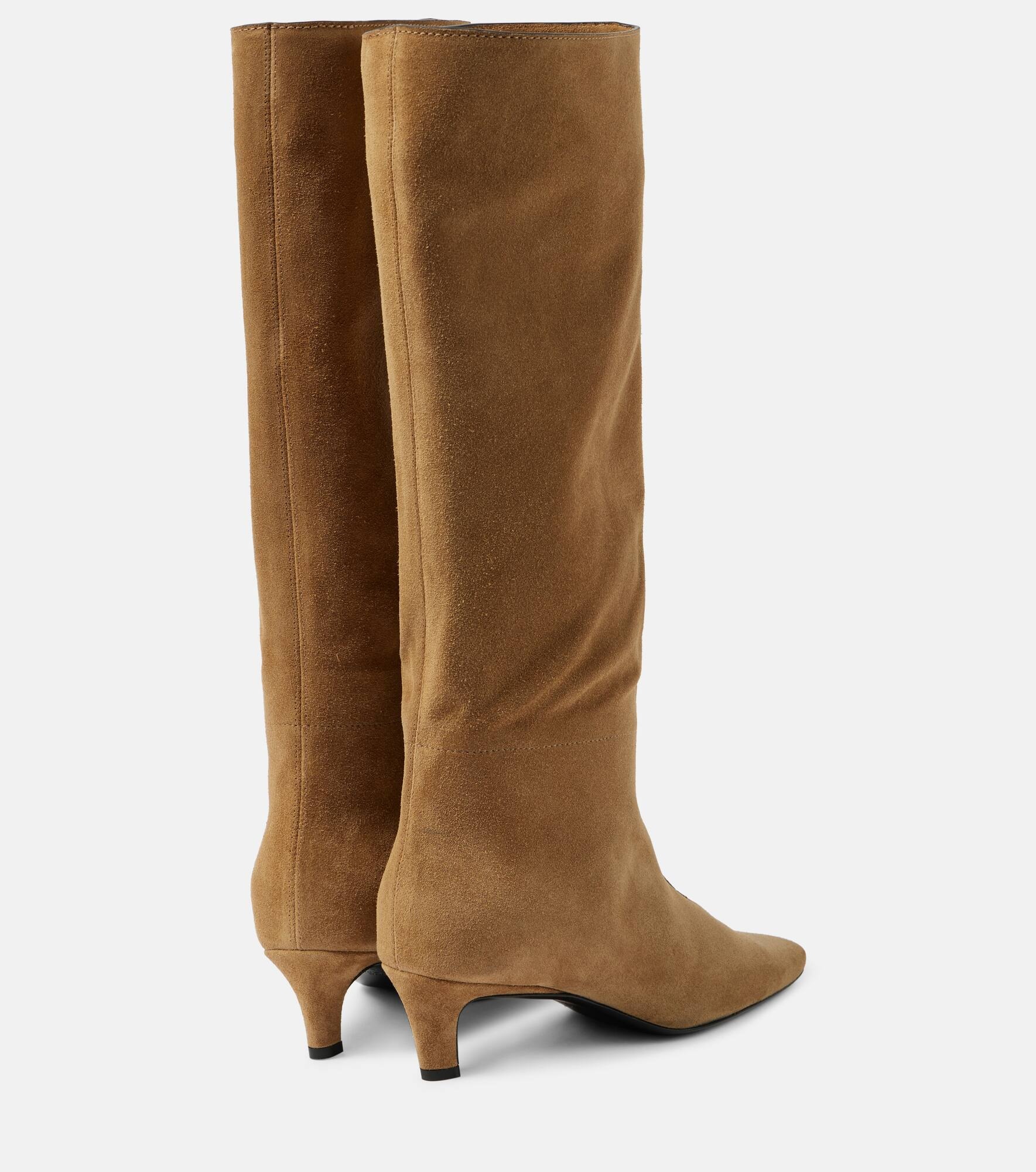 Wide Shaft suede knee-high boots - 3