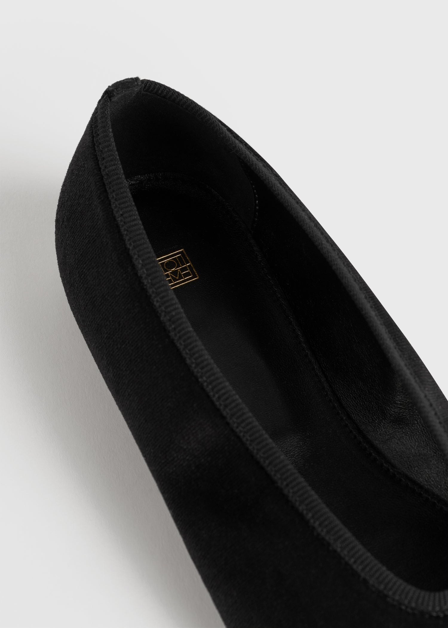 Minimalist velvet ballerinas black - 5