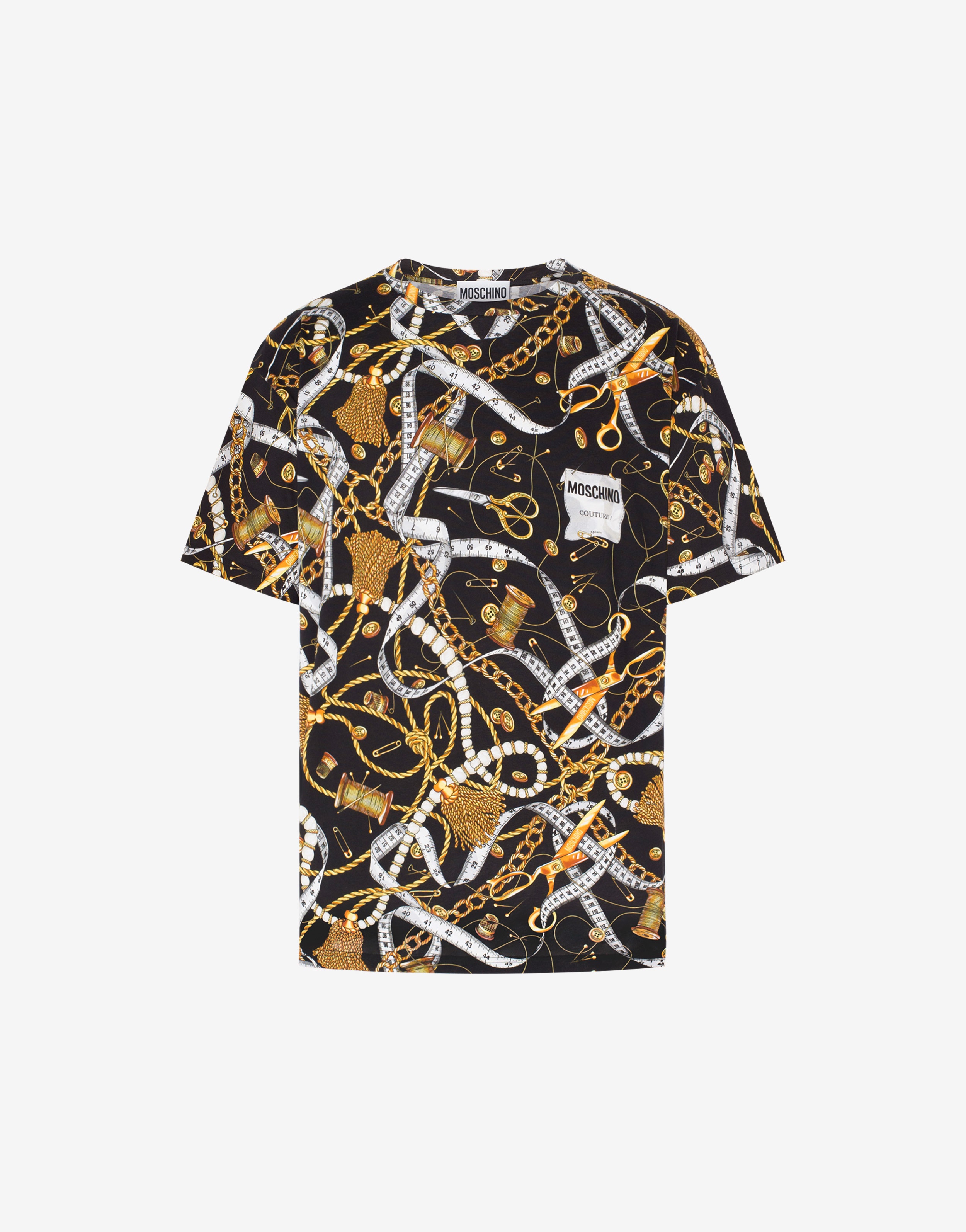 ALLOVER SARTORIAL PRINT JERSEY T-SHIRT - 1